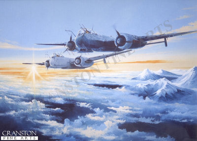 Nacht J├âãÆ├é┬ñger - HE219s over the Harts by Randall Wilson. [Postcard]