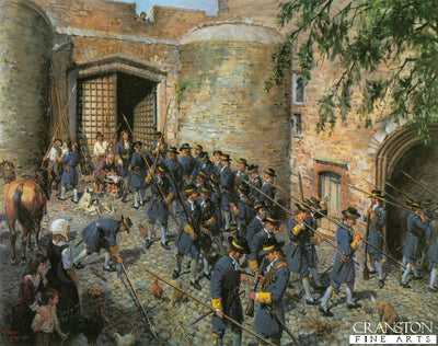 The Raising of the Green Howards by Terence Cuneo. [print]