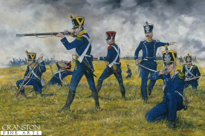 1st Regiment French Light Infantry at Waterloo by Brian Palmer [Original Painting]