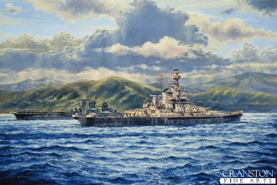 USS Indiana, First Tour of Duty by Anthony Saunders [Original Painting]