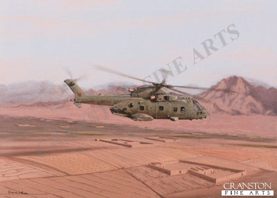 Merlin Over Helmand by Graeme Lothian. [Original Painting]