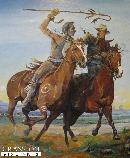 Scene from the Indian Wars by Alan Herriot. [Original Painting]