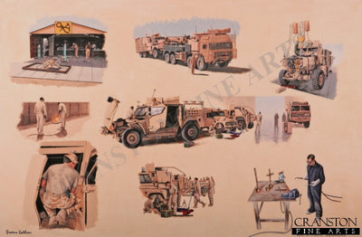 Tribute to the REME, Operation Herrick, Afghanistan by Graeme Lothian. [Original Painting]