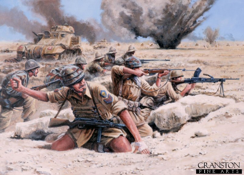 Folgore at El Alamein by David Pentland. [Postcard]