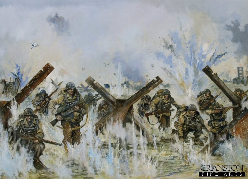 US 4th Division, Utah Beach, D-Day, 6th June 1944 by Jason Askew. [Postcard]