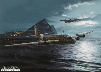 Raid on the Rock - Tribute to the Crews of the Regia Aeronautica by Ivan Berryman. [Postcard]