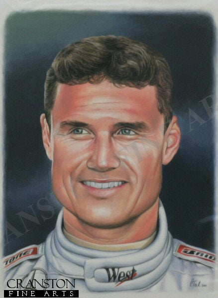 Portrait of David Coulthard by Robert Tomlin. [Original Painting]