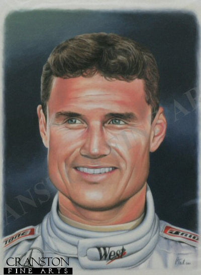 Portrait of David Coulthard by Robert Tomlin. [Original Painting]