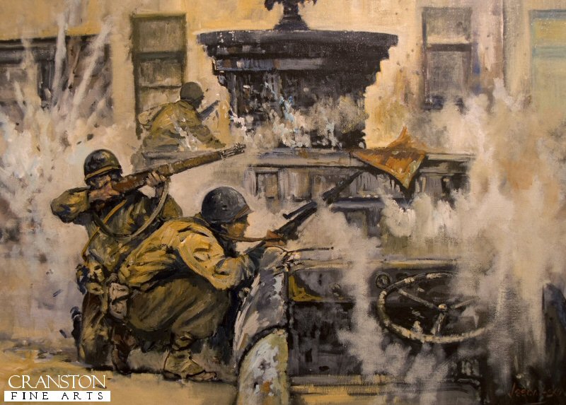 The Fight for Sainte-Marie-du-Mont by Jason Askew. [Postcard]