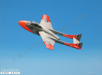 De Havilland Vampire T.11 by Ivan Berryman. [Original Painting]