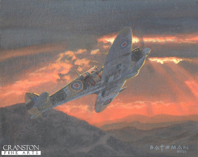 Tribute to Flt Lt Eddie Edwards by Brian Bateman. [Original Painting]