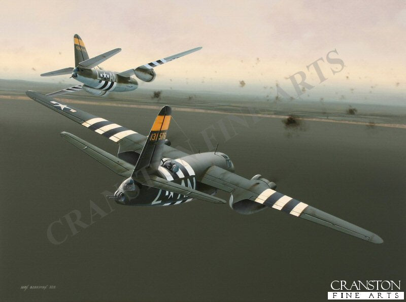 Dawn Chorus - Tribute to the men of the 553rd Bomb Squadron, 386th Bomb Group by Ivan Berryman. [Original Painting]