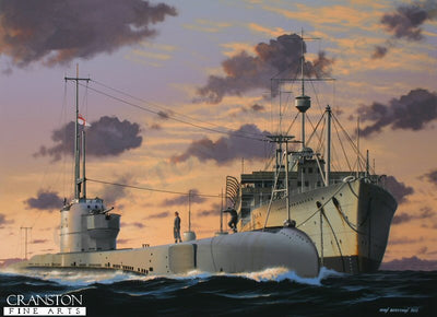 HMS Poseidon by Ivan Berryman. [Postcard]