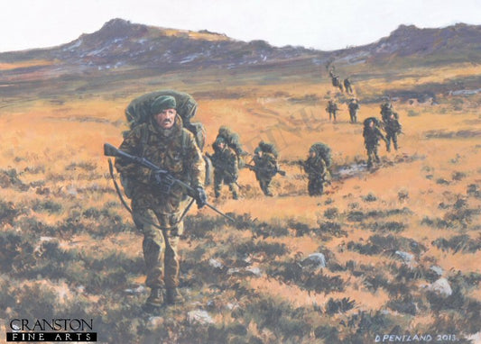Yomping by David Pentland. [Postcard]