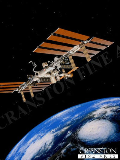 The International Space Station by Ivan Berryman. [Original Painting]