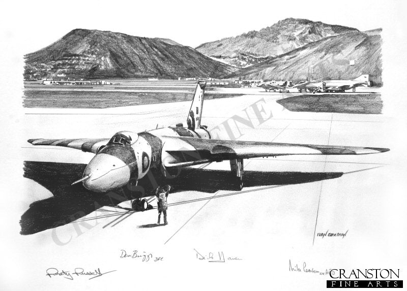 Vulcan at Ascension, 1982 by Ivan Berryman. [Original Drawing]