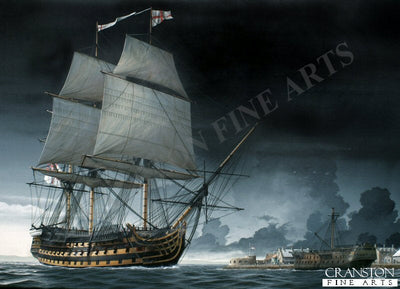HMS Victory - Home Before the Squall by Ivan Berryman. [Postcard]