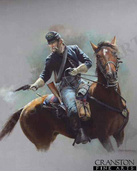 US 8th Cavalryman by Chris Collingwood. [Original Painting]