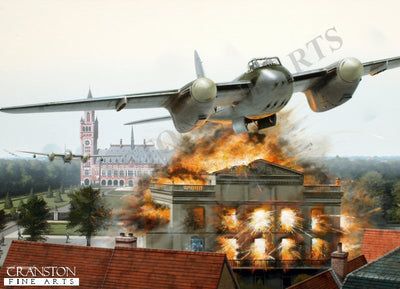 The Attack on Kleykamp Villa by Ivan Berryman. [Postcard]
