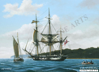 HMS Eurydice at Anchor off Cowes by Ivan Berryman. [Postcard]