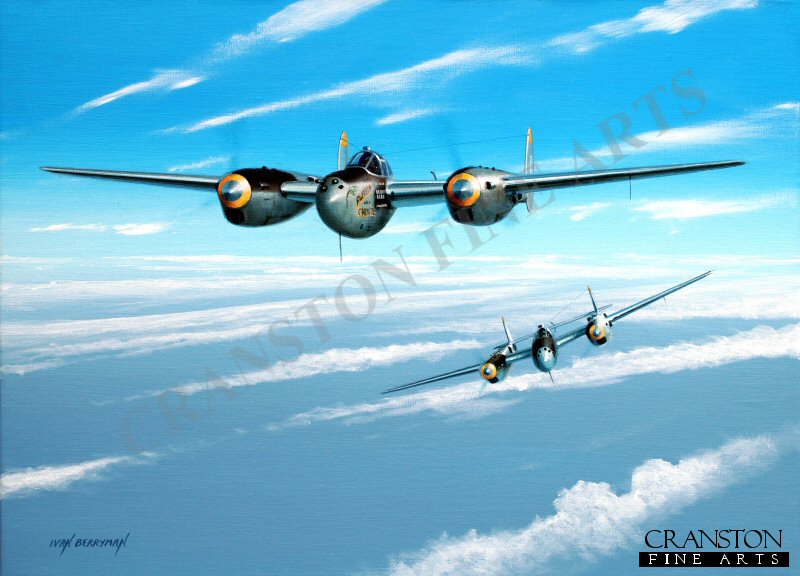 Tribute to P-38 Lightning Ace Captain Joe Forster by Ivan Berryman. [Original Painting]