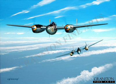 Tribute to P-38 Lightning Ace Captain Joe Forster by Ivan Berryman. [Postcard]
