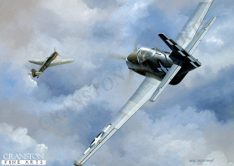 Tribute to Hubert &#39;Hub&#39; Zemke by Ivan Berryman. [Postcard]