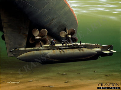 Tribute to Midget Submarine HMS XE-3 by Ivan Berryman. [Original Painting]