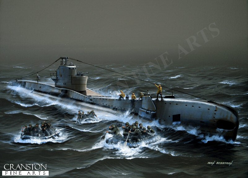 HMS Torbay - Opration Flipper by Ivan Berryman. [Postcard]