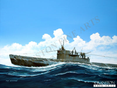 U-861 - Tribute to J&#252;rgen Oesten by Ivan Berryman. [Original Painting]
