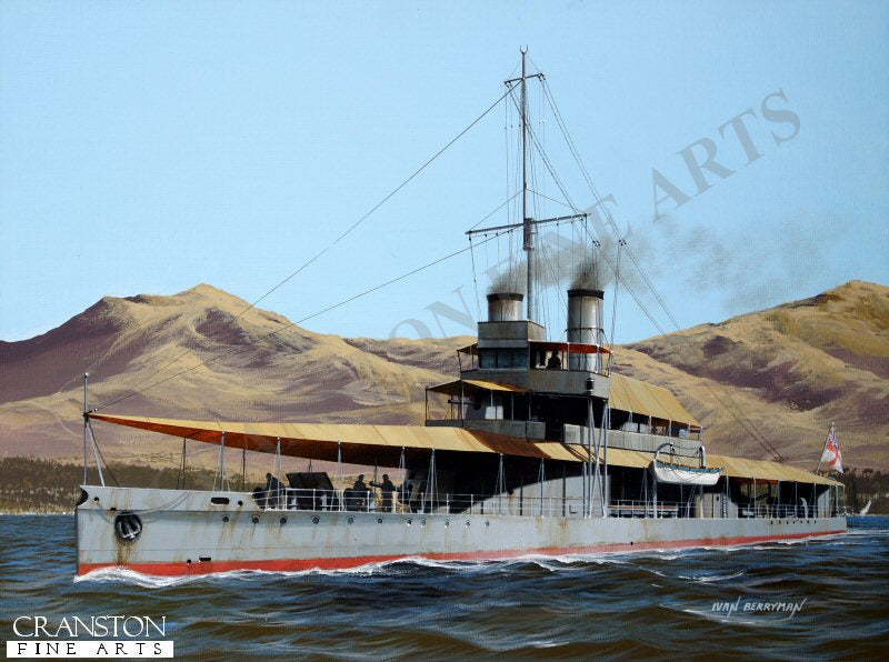 HMS Mantis by Ivan Berryman. [Original Painting]