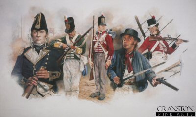 Men of the British Navy During the Battle of Lake Erie 1813 by Chris Collingwood [Original Painting]