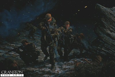 Battle for Tumbledown by Mark Churms. [Original Painting]