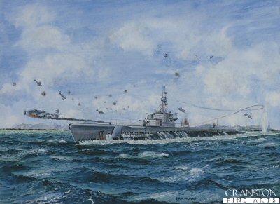 USS Tang, The Life Guard of Truk Atoll by Robert Barbour [Original Painting]