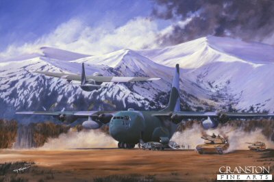 Hercules Supply Drop by Tim Fisher. [Original Painting]