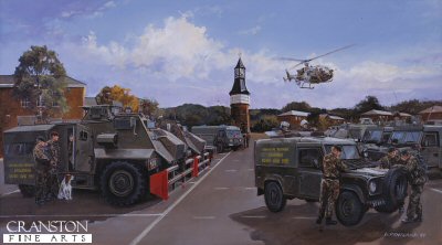 Deployment from Palace Barracks by David Pentland. [print]