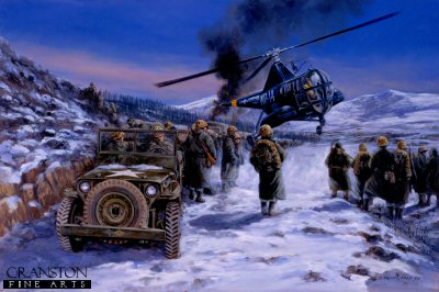 Frozen Chosin, Korea, December 1950 by David Pentland. [Original Painting]