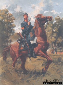 2nd US Cavalry 1862 by Jim Lancia.[Original Painting]