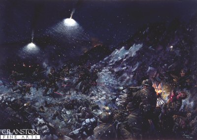 Battle of Tumbledown Mountain by Terence Cuneo. [print]