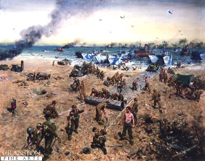 Sword Beach by Terence Cuneo. [print]