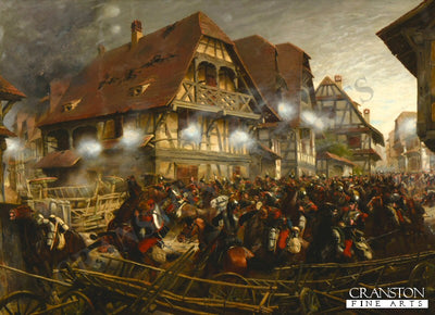 Charge du 9e regiment de cuirassiers dans le village de Morsbronn by Edouard Detaille [Postcard]