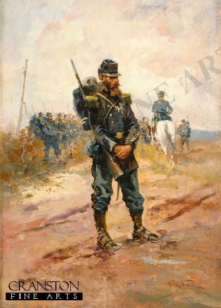 A Soldier by Alphonse De Neuville. [Postcard]