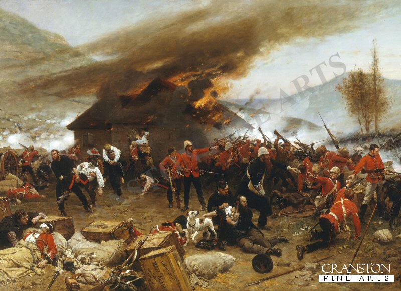 The Defence of Rorkes Drift by Alphonse De Neuville. [Postcard]