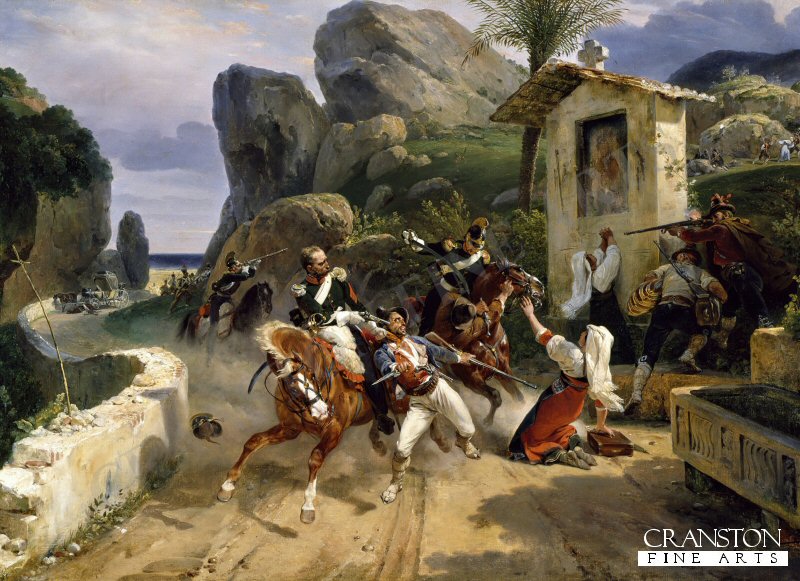 Italian Brigands Surprised by Papal Troops by Horace Vernet [Postcard]