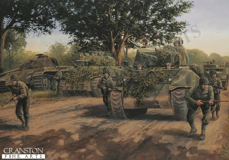 Operation Cobra, Normandy, 28th July 1944 by David Pentland [Postcard]