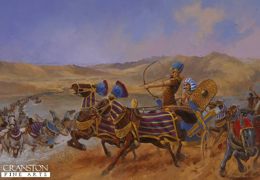Kadesh (Egyptians v Hittites) by David Pentland. [Postcard]