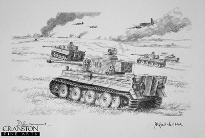 Alfred Rubbel at Kursk by David Pentland. [Original Drawing]