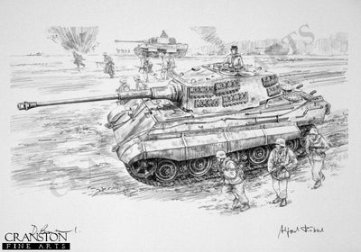 Breaking the Gran Bridgehead by David Pentland. [Original Drawing]