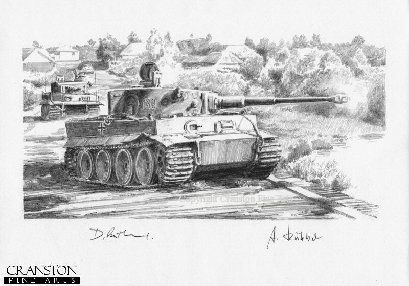 Max and Moritz, Retreat from the Donets, Russia, July to September 1943 by David Pentland. [Original Drawing]