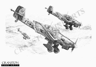 Stukas over England, South Coast, July 1940 by David Pentland. (B) [print]